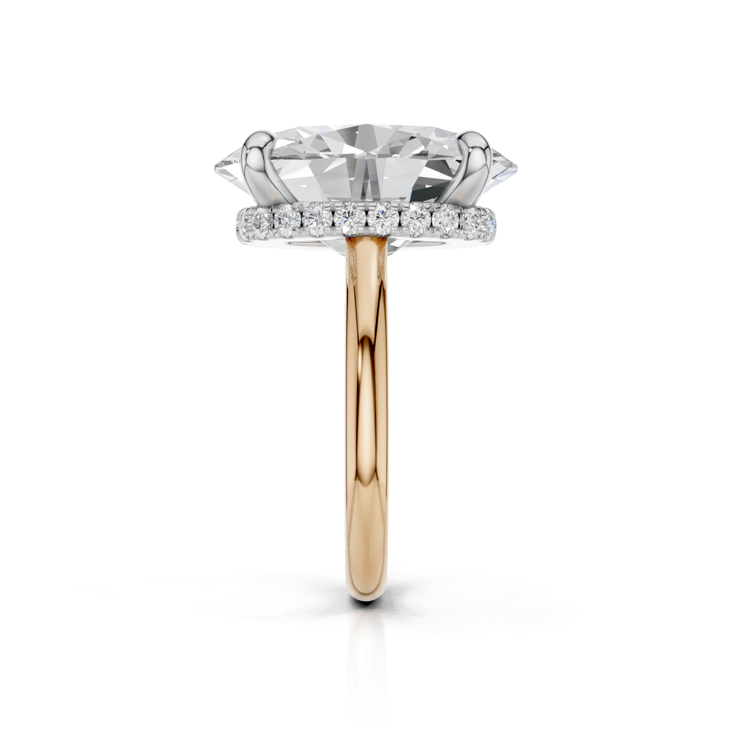 BEVERLY - Halo Ring - Lab Grown - Two Tone DARBIN&BRENING
