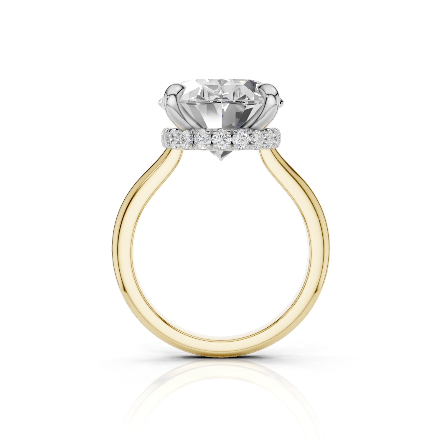 BEVERLY - Halo Ring - Lab Grown - Two Tone DARBIN&BRENING
