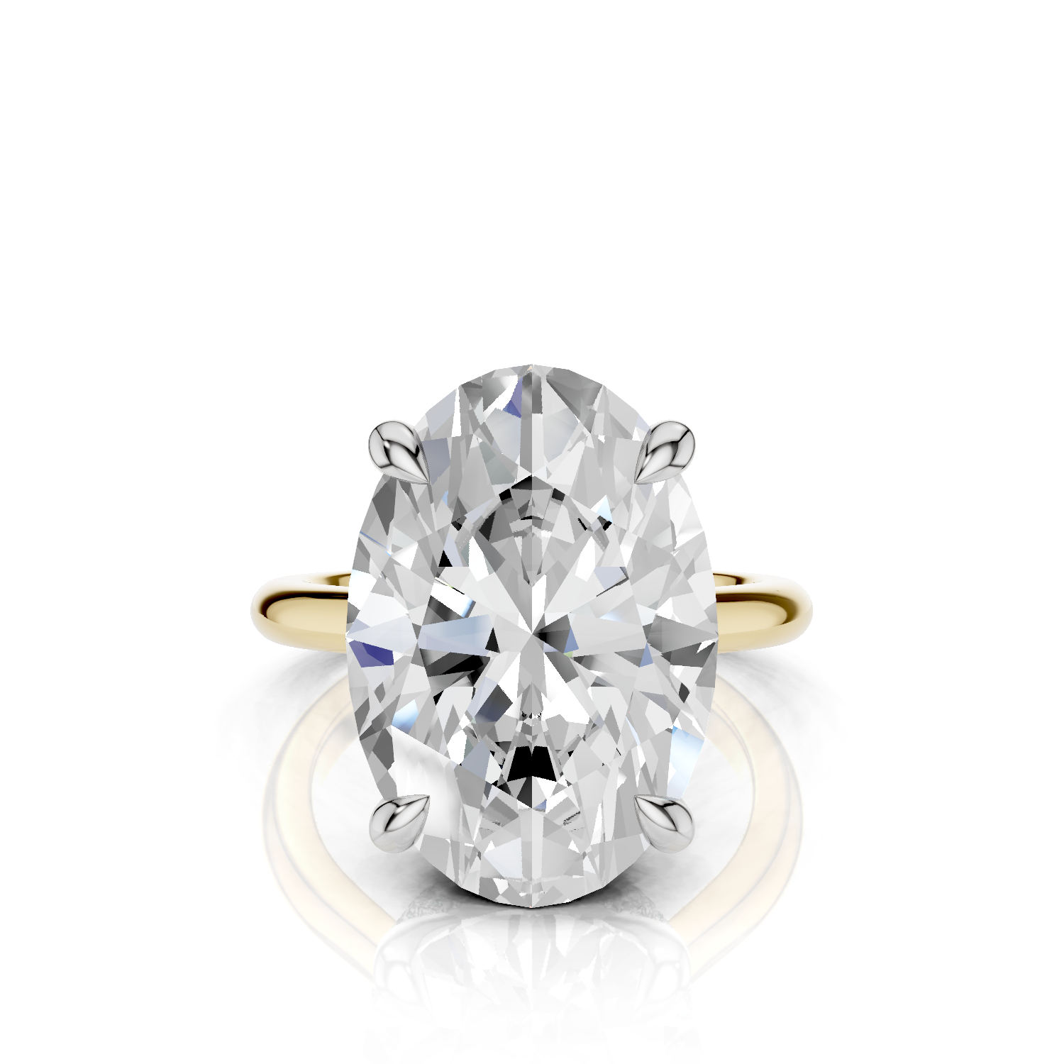 BEVERLY - Halo Ring - Lab Grown - Two Tone DARBIN&BRENING