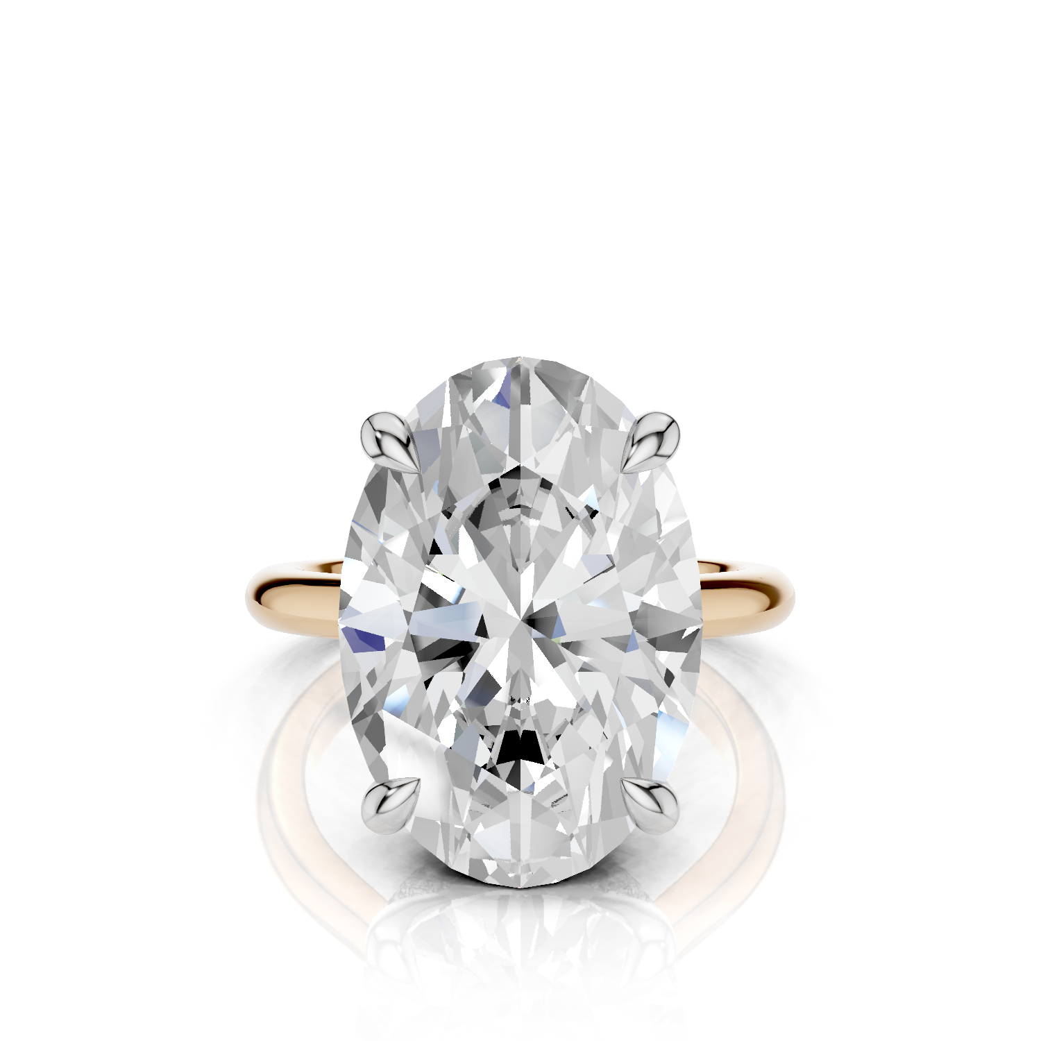 BEVERLY - Halo Ring - Lab Grown - Two Tone DARBIN&BRENING