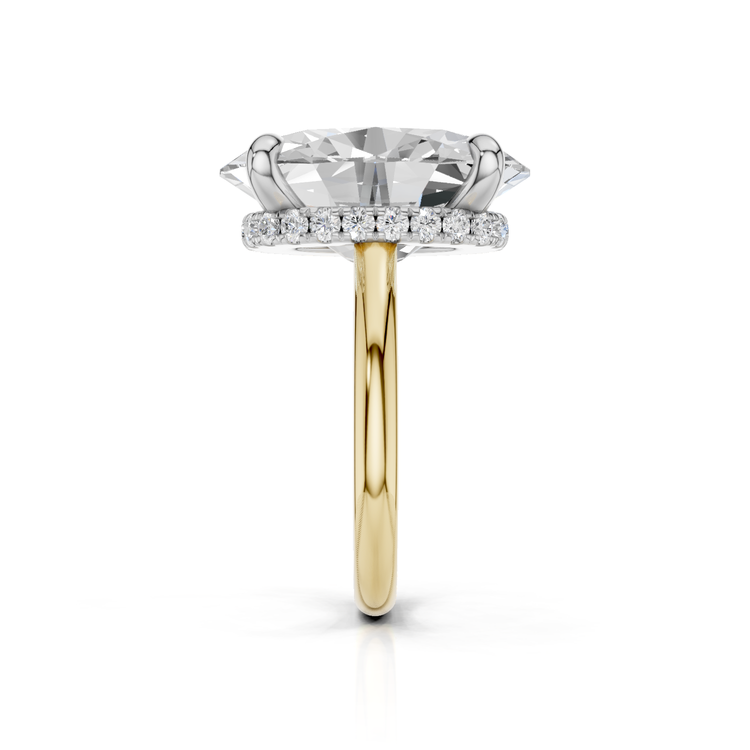 BEVERLY - Halo Ring - Lab Grown - Two Tone DARBIN&BRENING