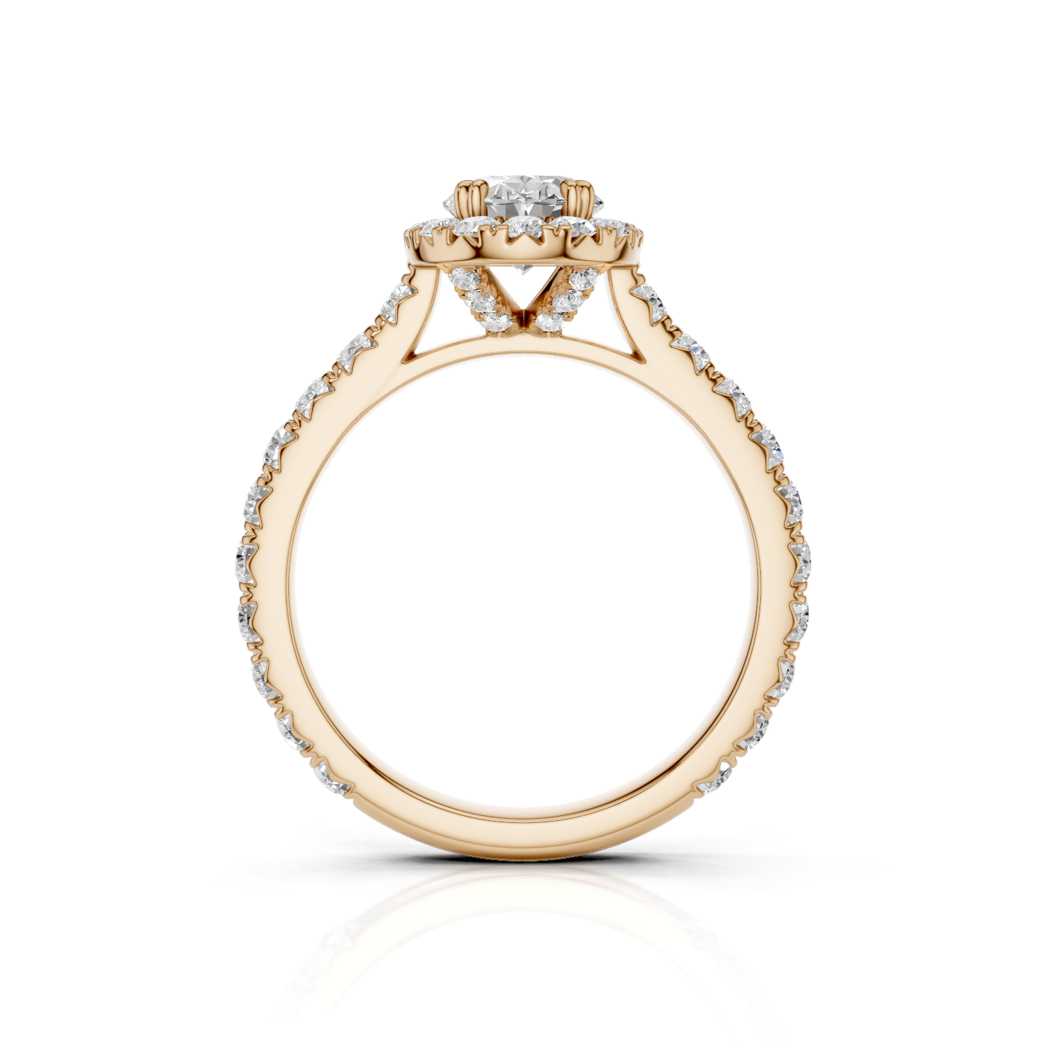 JUNA - Halo Ring Oval - Lab Grown DARBIN&BRENING