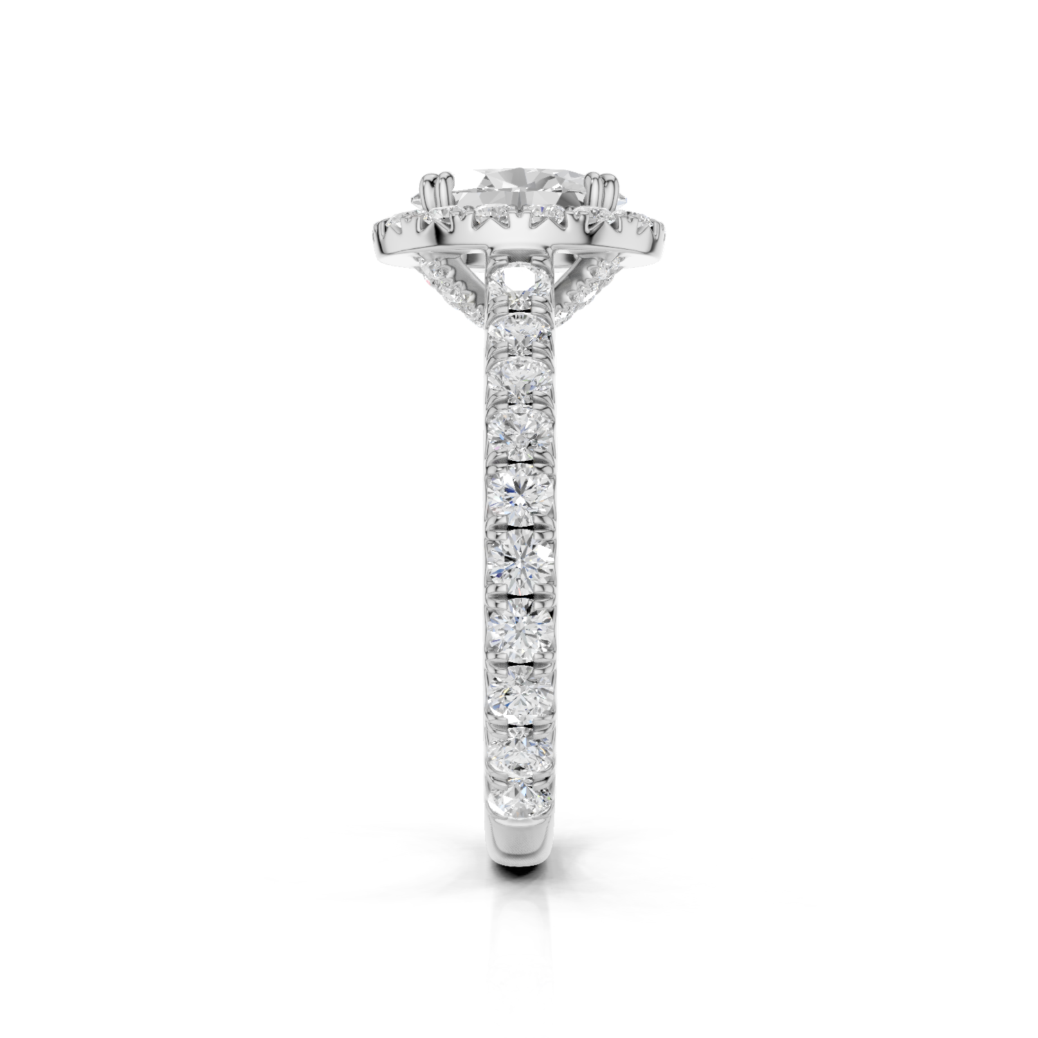 JUNA - Halo Ring Oval - Lab Grown