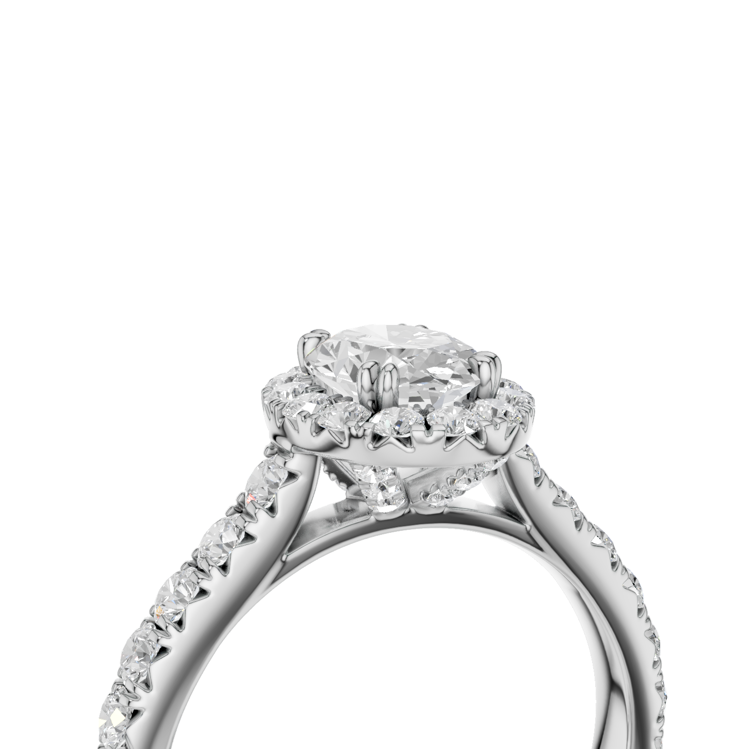 JUNA - Halo Ring Oval - Lab Grown