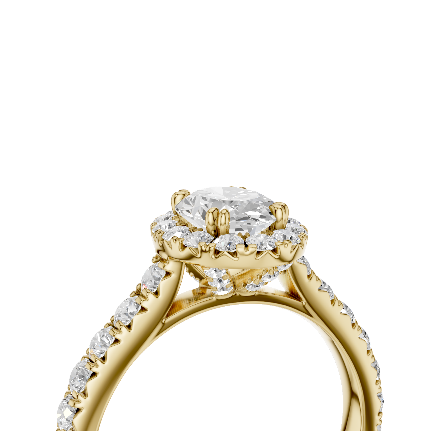 JUNA - Halo Ring Oval - Lab Grown