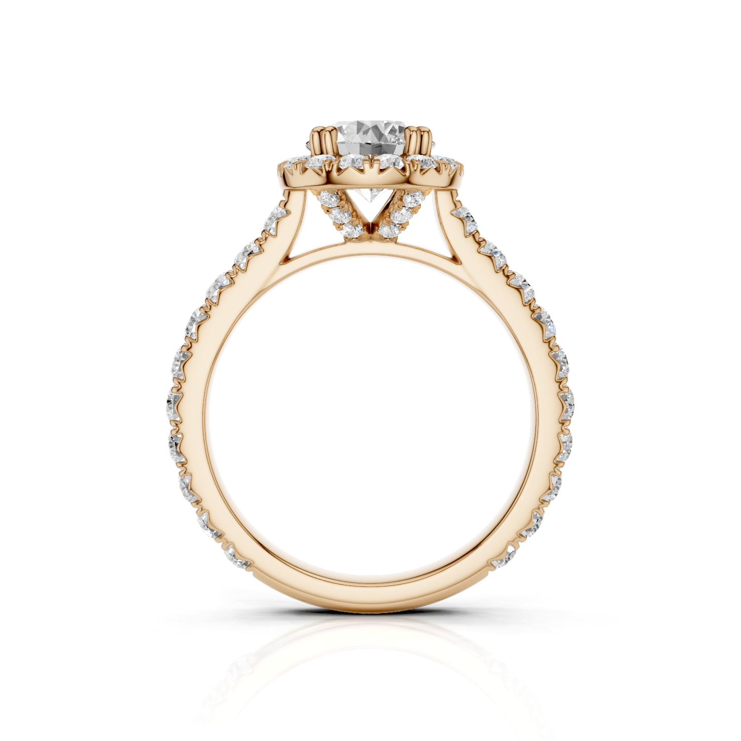 KAJA - Halo Ring Round - Lab Grown