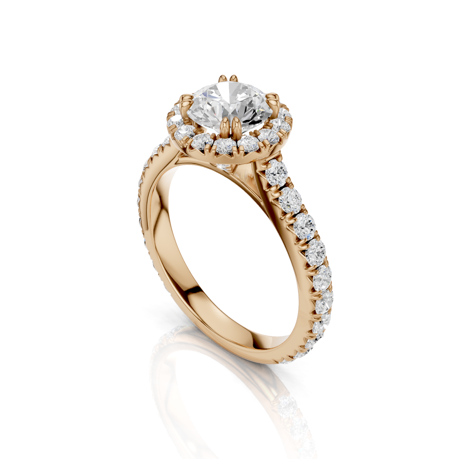 KAJA - Halo Ring Round - Lab Grown