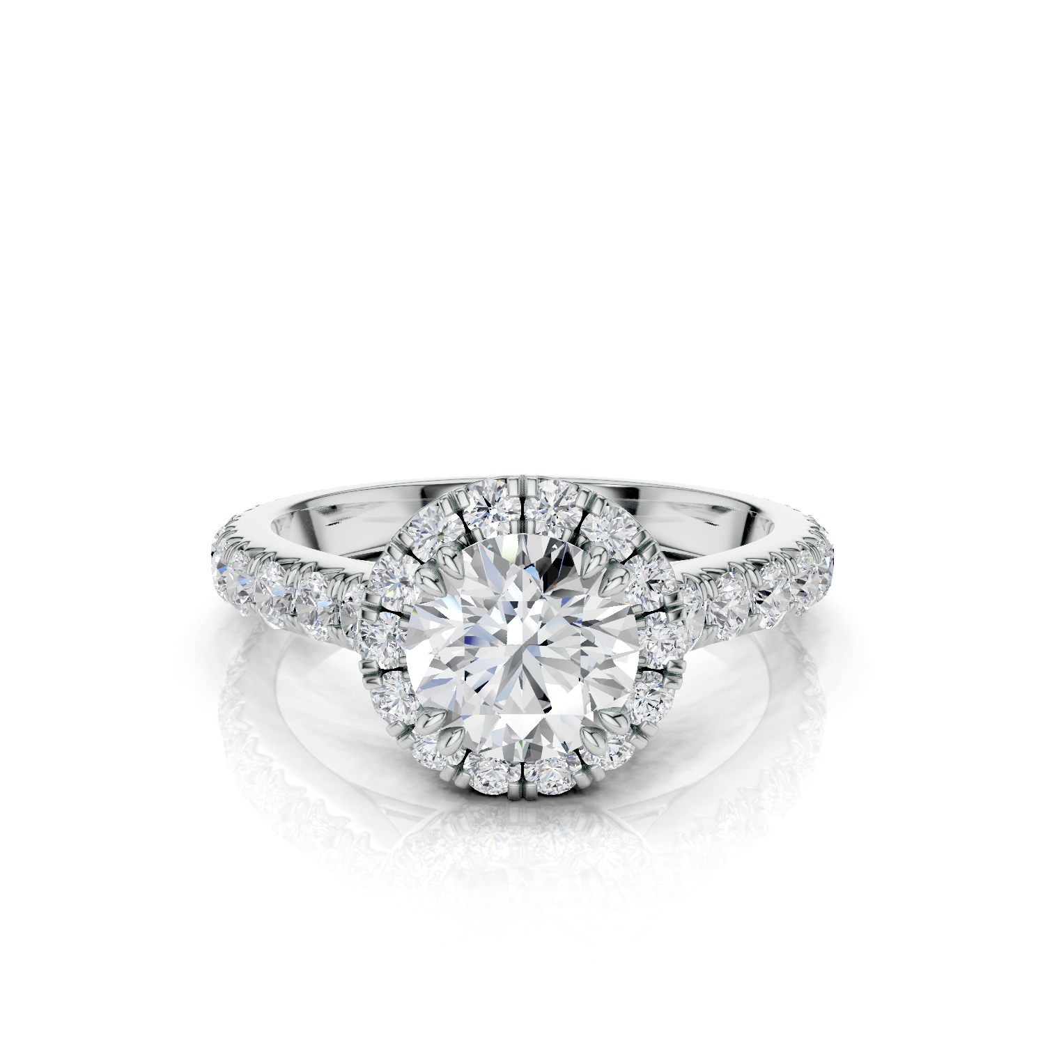 KAJA - Halo Ring Round - Lab Grown