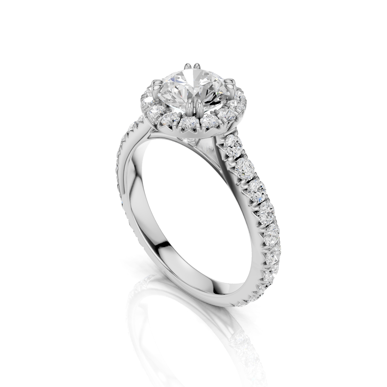 KAJA - Halo Ring Round - Lab Grown