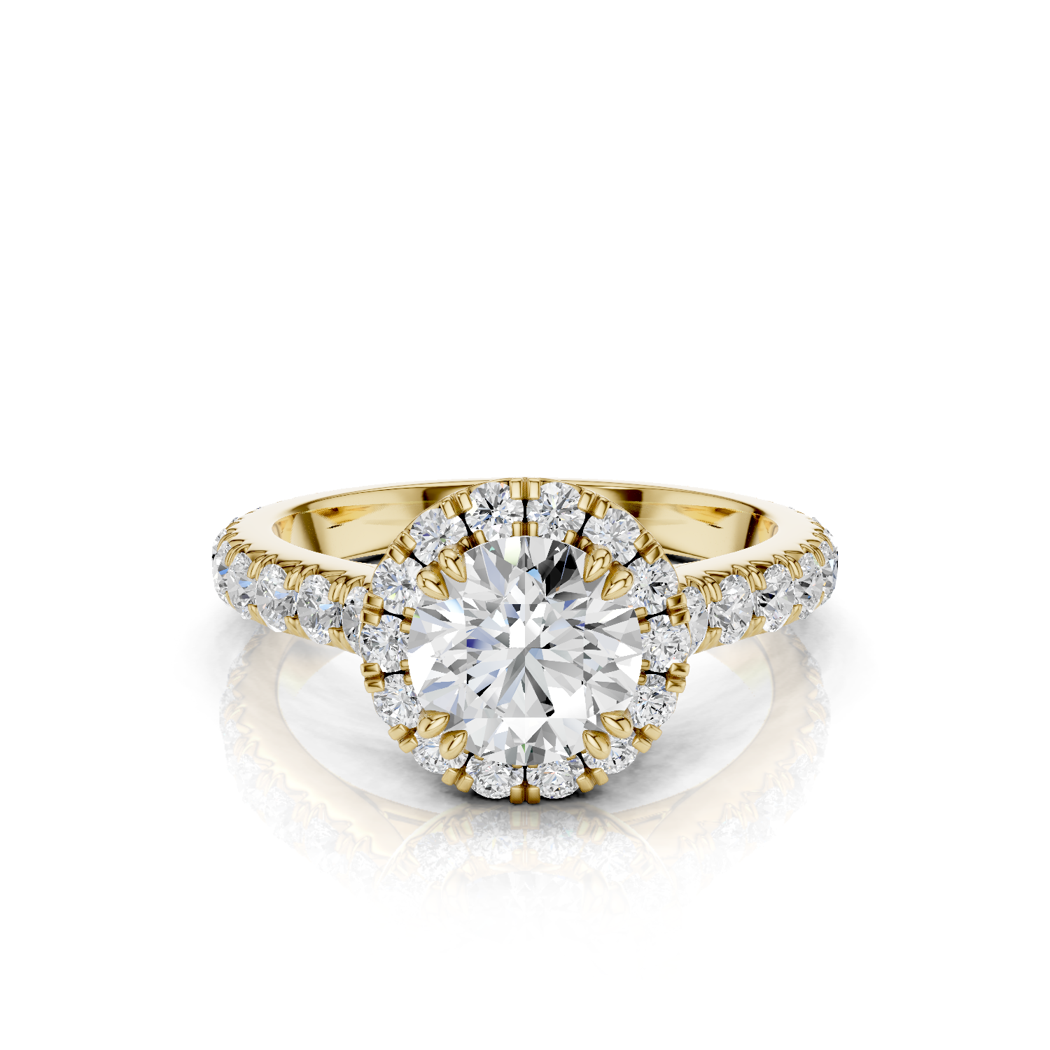 KAJA - Halo Ring Round - Lab Grown