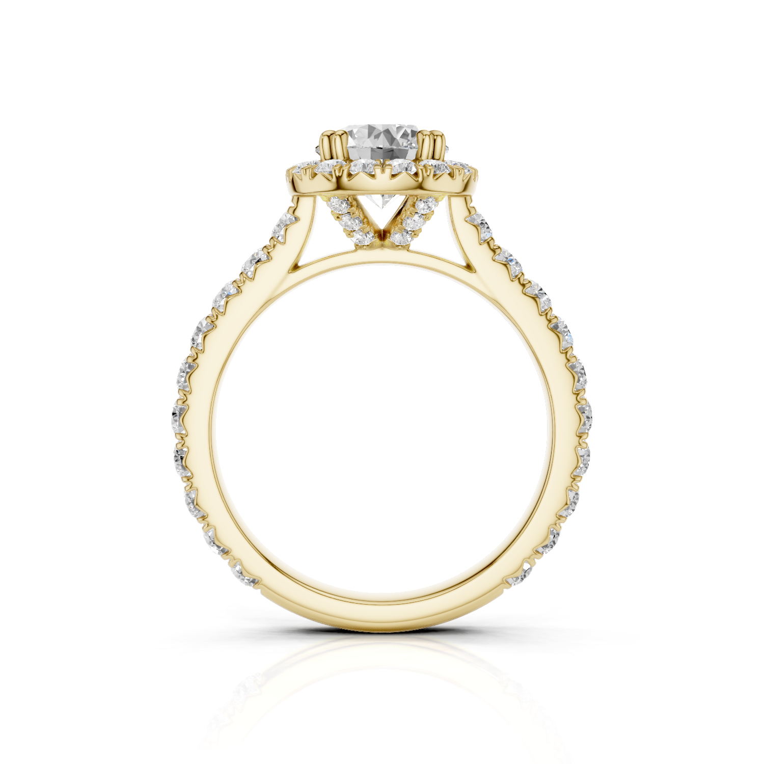 KAJA - Halo Ring Round - Lab Grown