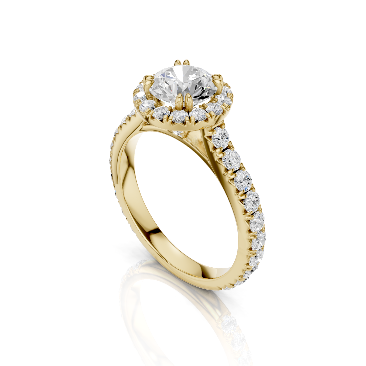 KAJA - Halo Ring Round - Lab Grown