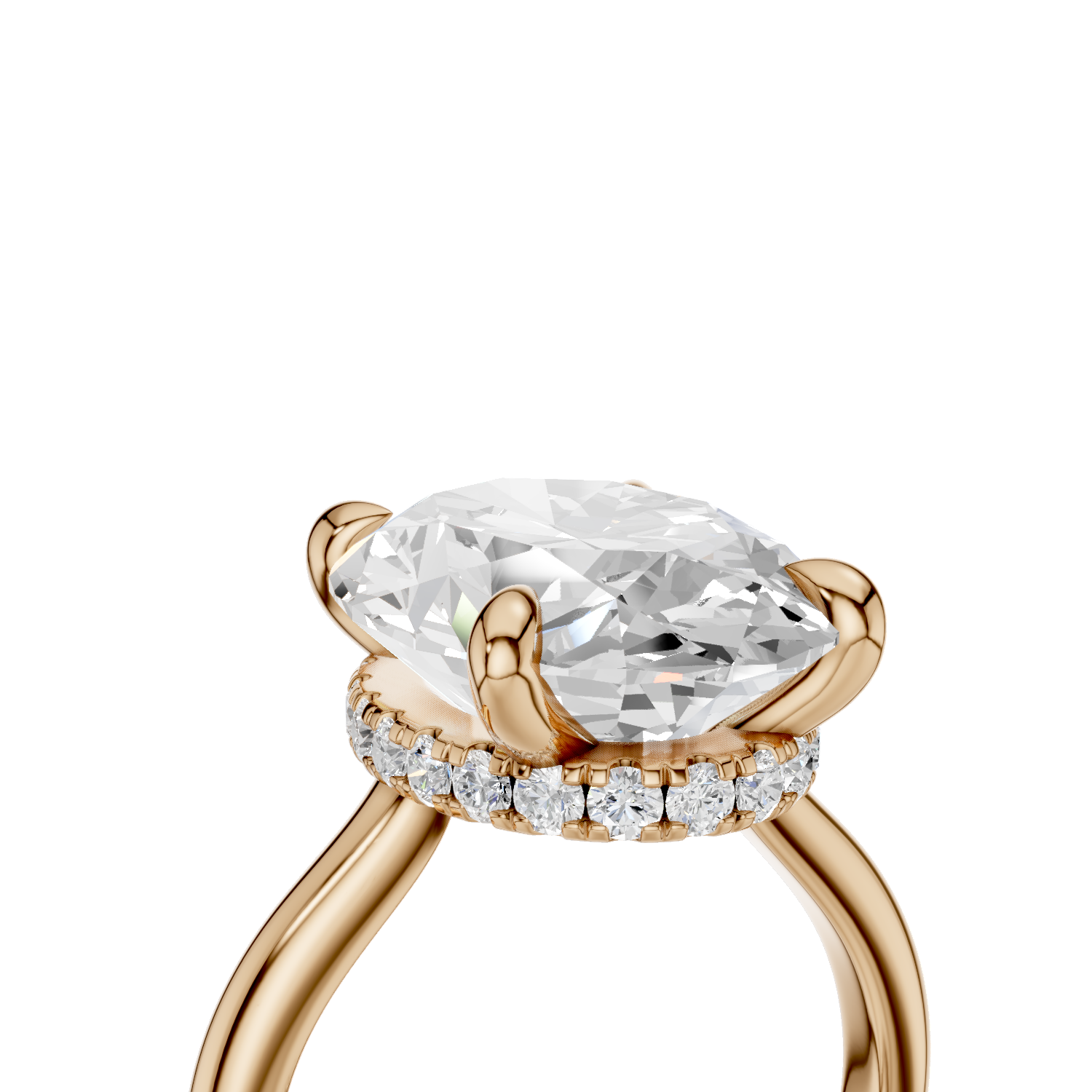 BEVERLY - Halo Ring Single - Lab Grown - One Tone DARBIN&BRENING