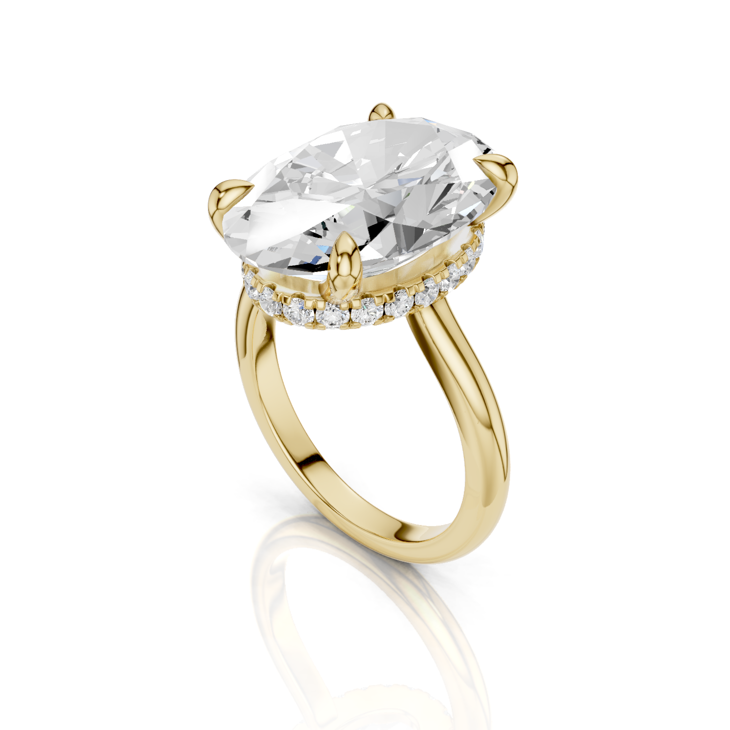 BEVERLY - Halo Ring Single - Lab Grown - One Tone DARBIN&BRENING