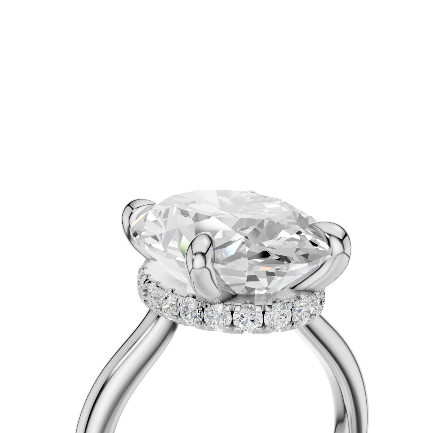 BEVERLY - Halo Ring - Lab Grown - Two Tone - Darbin Jewelry