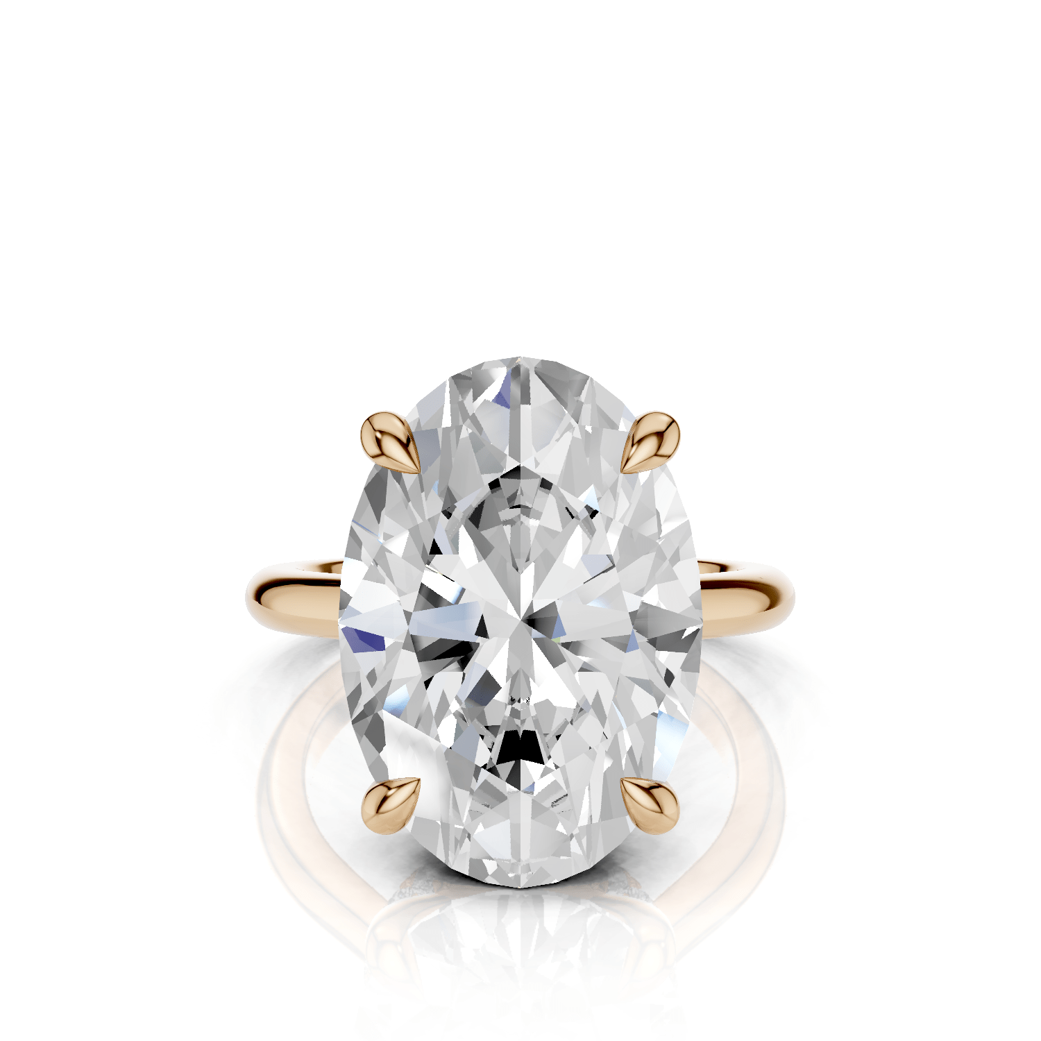 BEVERLY - Halo Ring Single - Lab Grown - One Tone - Darbin Jewelry