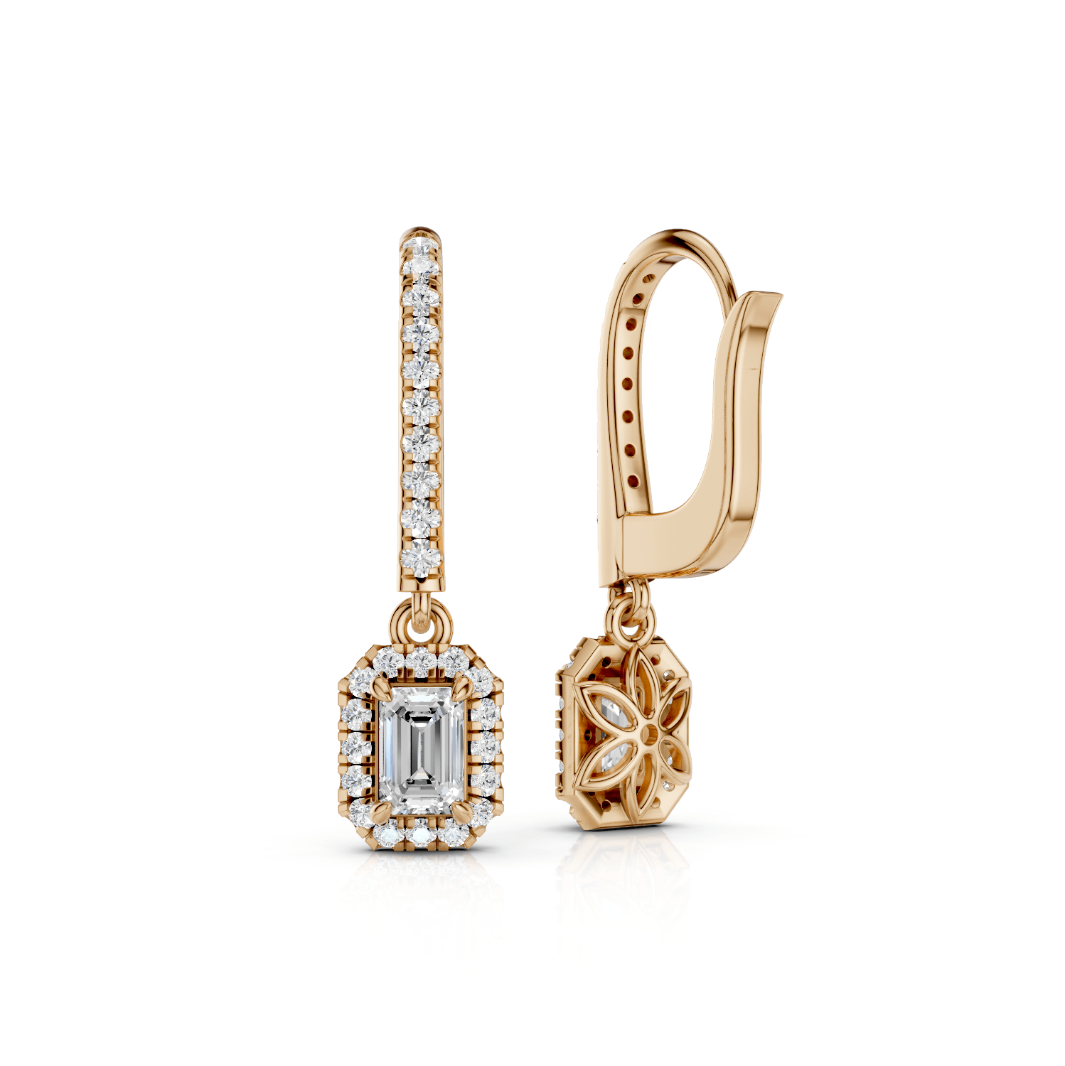 Creolen, hängend EM - Lab Grown B00233 - Darbin Jewelry