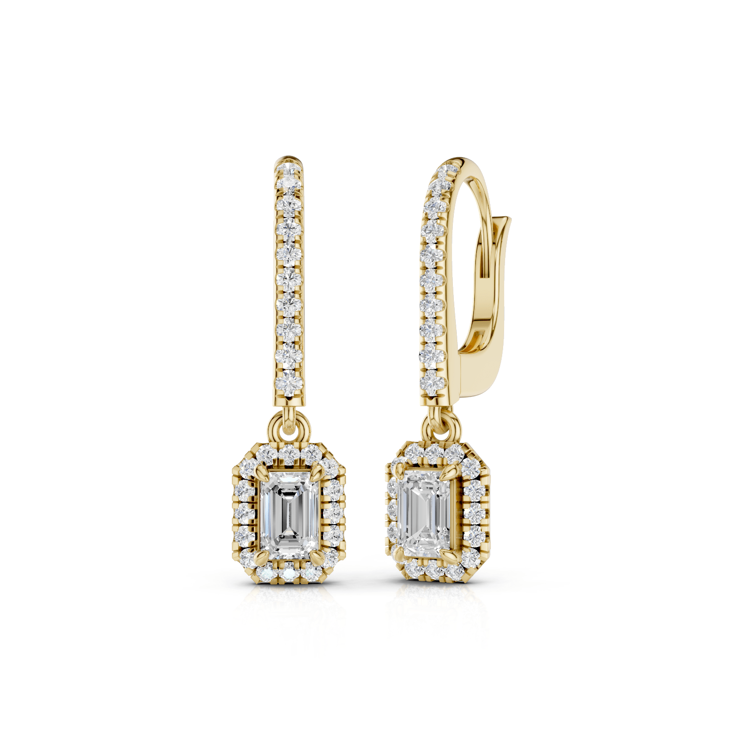 Creolen, hängend EM - Lab Grown B00233 - Darbin Jewelry