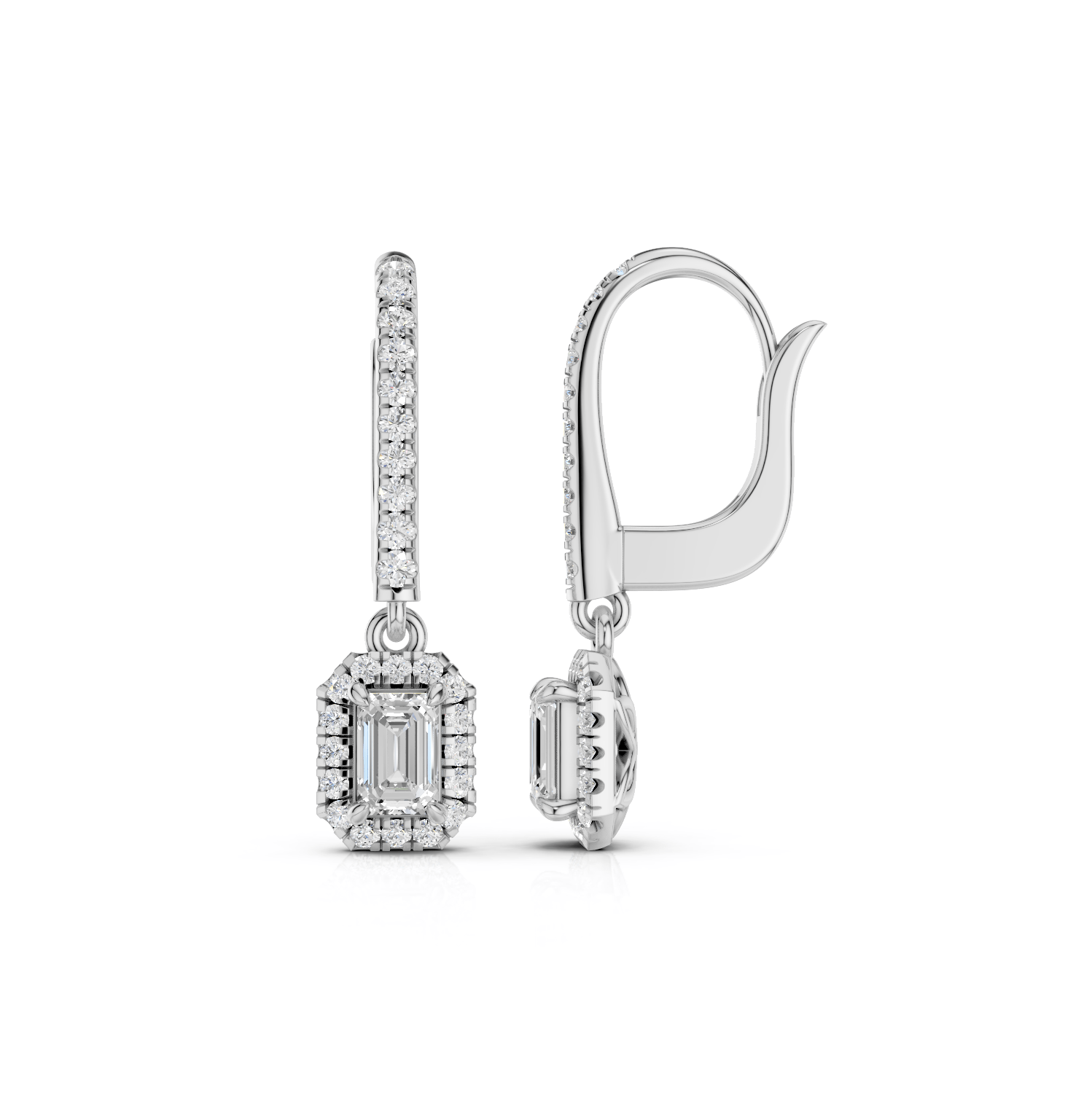 Creolen, hängend EM - Lab Grown B00233 - Darbin Jewelry