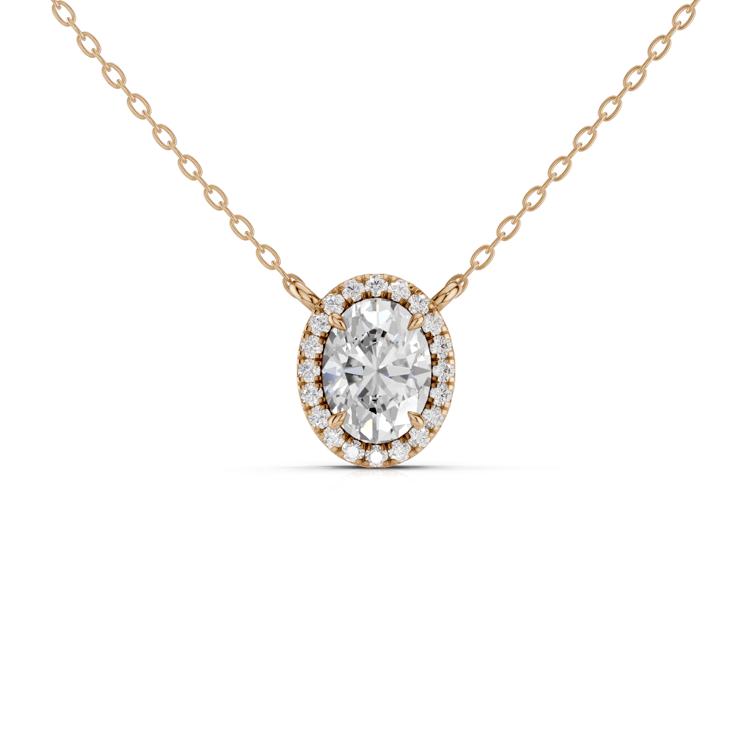 IDA - Halo Halskette - LAB GROWN - Darbin Jewelry