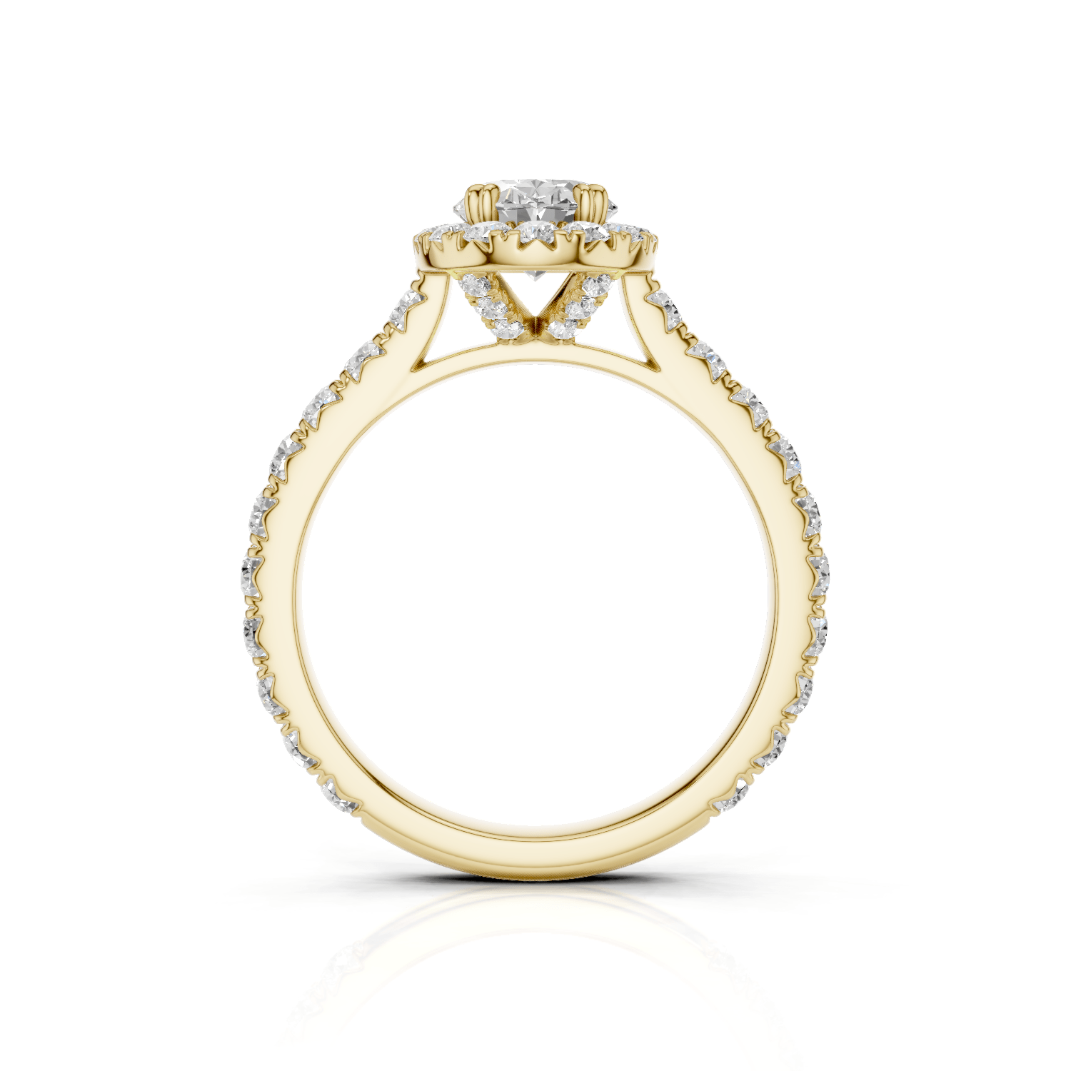JUNA - Halo Ring Oval - Lab Grown - Darbin Jewelry