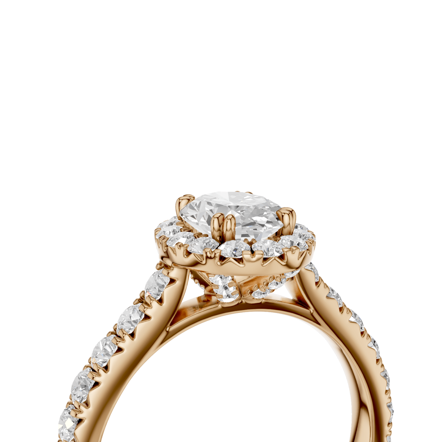 JUNA - Halo Ring Oval - Lab Grown - Darbin Jewelry