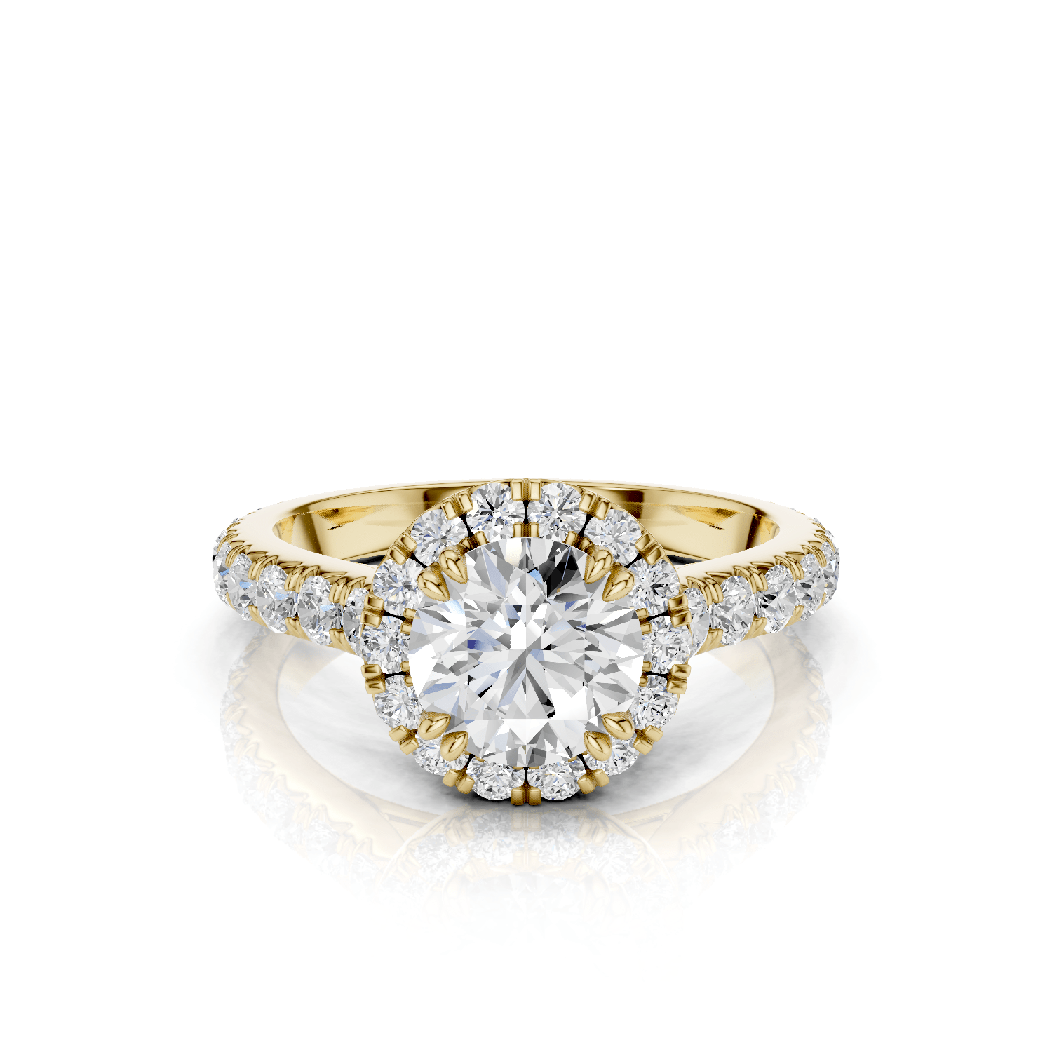 KAJA - Halo Ring Round - Lab Grown - Darbin Jewelry