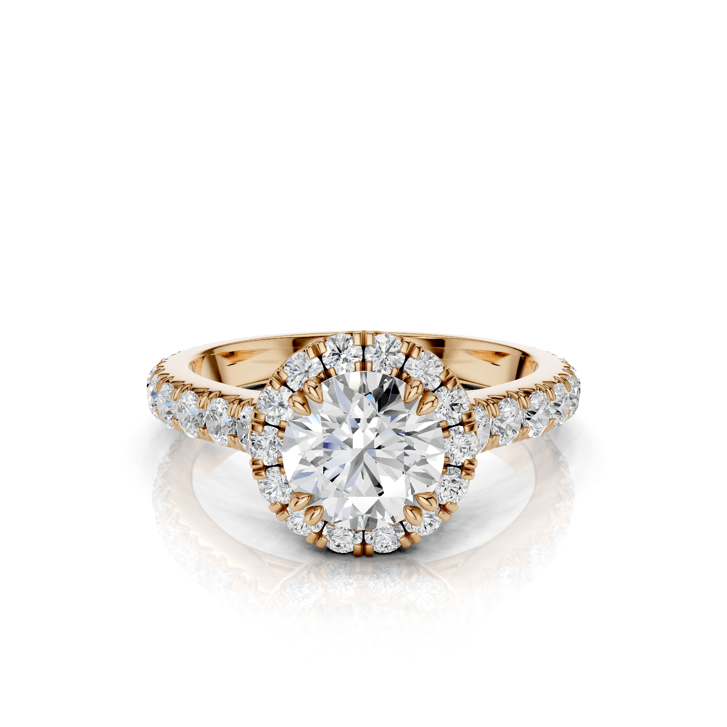KAJA - Halo Ring Round - Lab Grown - Darbin Jewelry