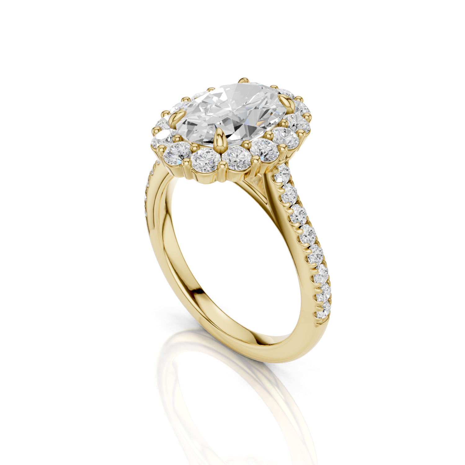 Halo Ring - Lab Grown - Oval R02307