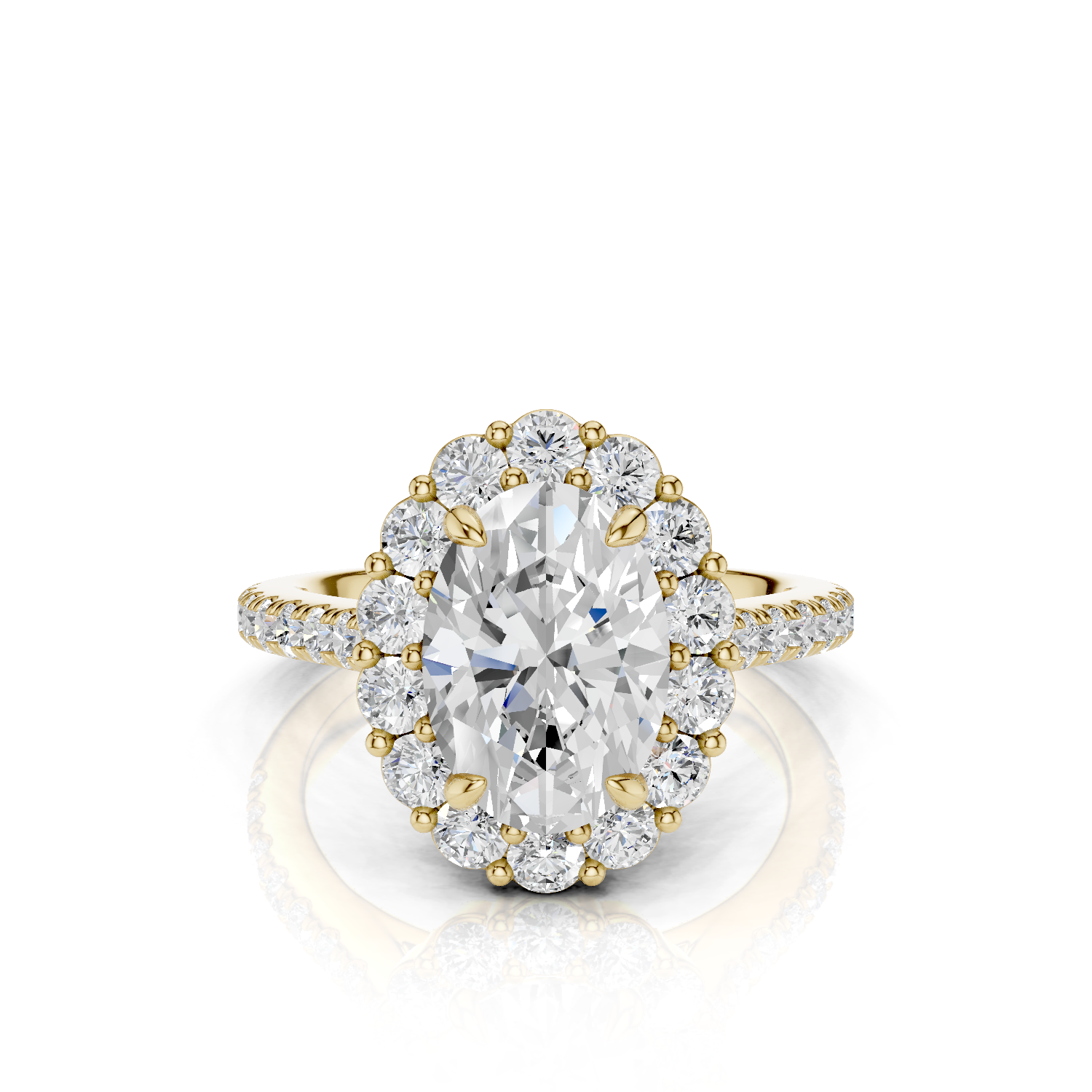 Halo Ring - Lab Grown - Oval R02307