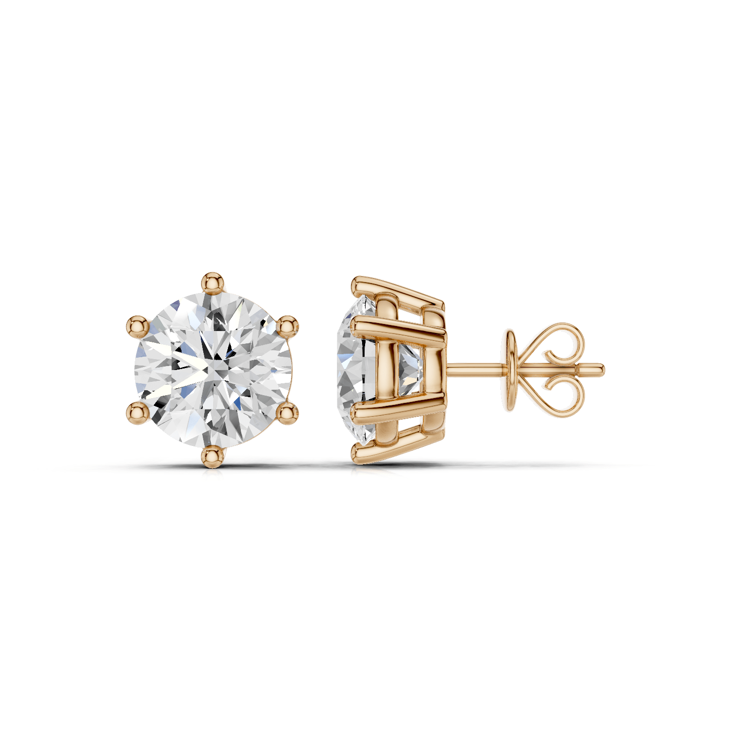 6er Krappen Ohrstecker - Lab Grown E01073 - Darbin Jewelry