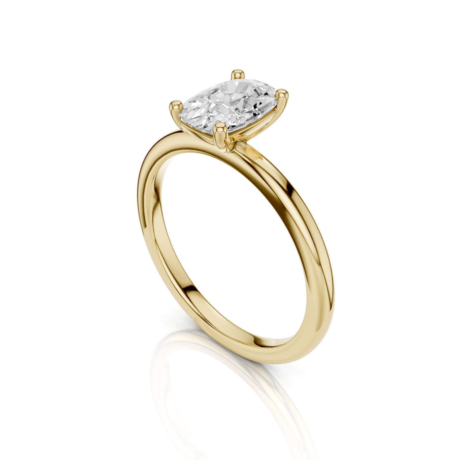 AMY Solitaire Ring - Lab Grown Diamant R02127 - Darbin Jewelry