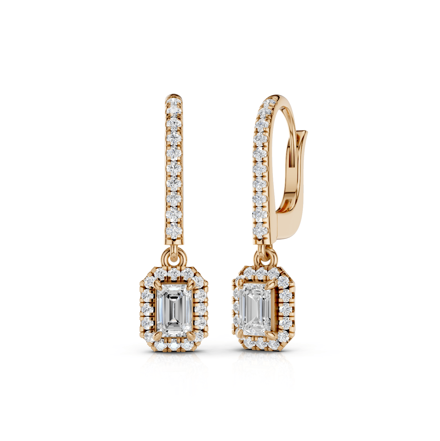 Creolen, hängend EM - Lab Grown B00233 - Darbin Jewelry