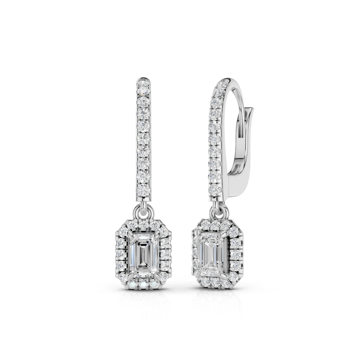 Creolen, hängend EM - Lab Grown B00233 - Darbin Jewelry