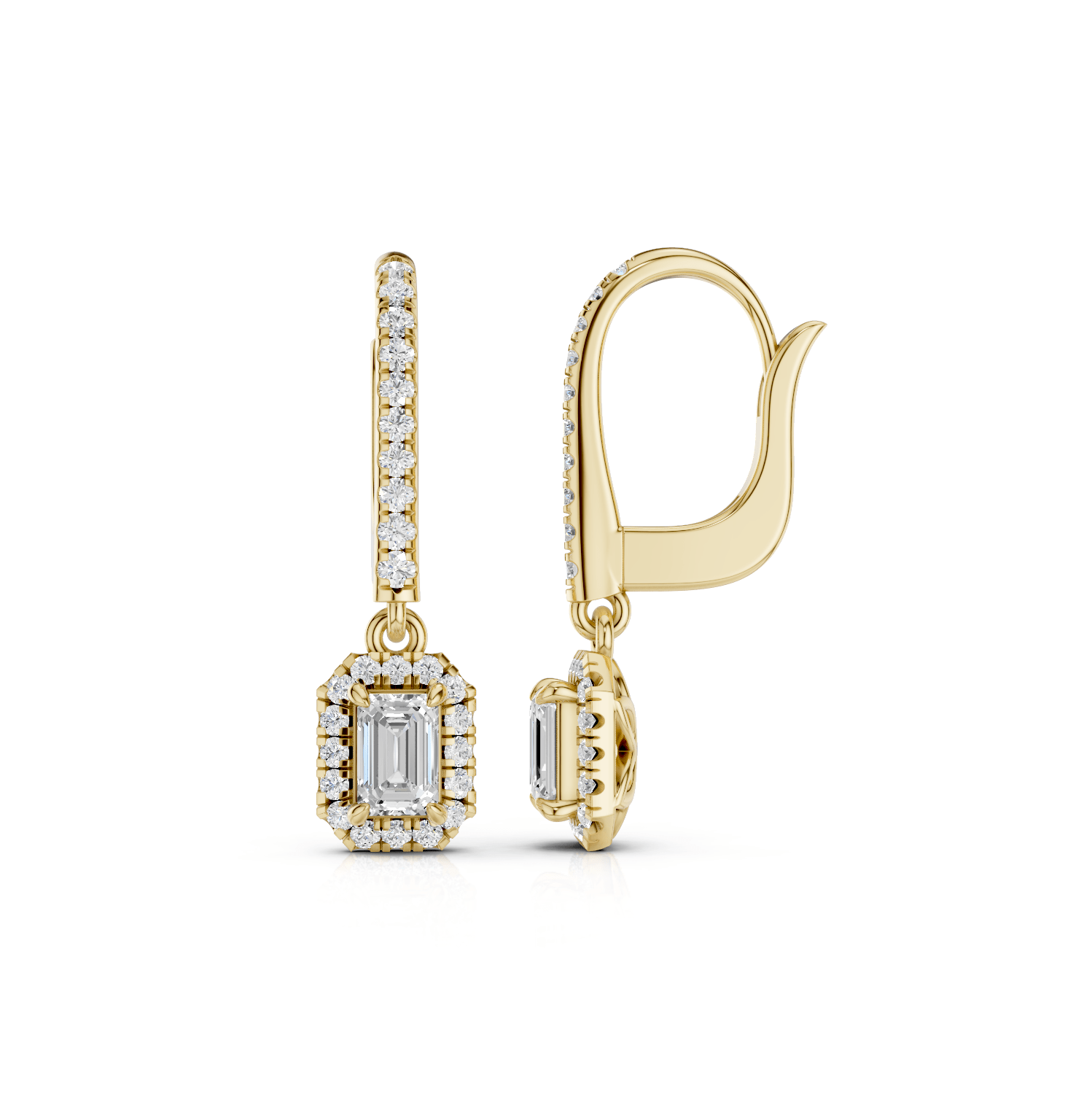 Creolen, hängend EM - Lab Grown B00233 - Darbin Jewelry