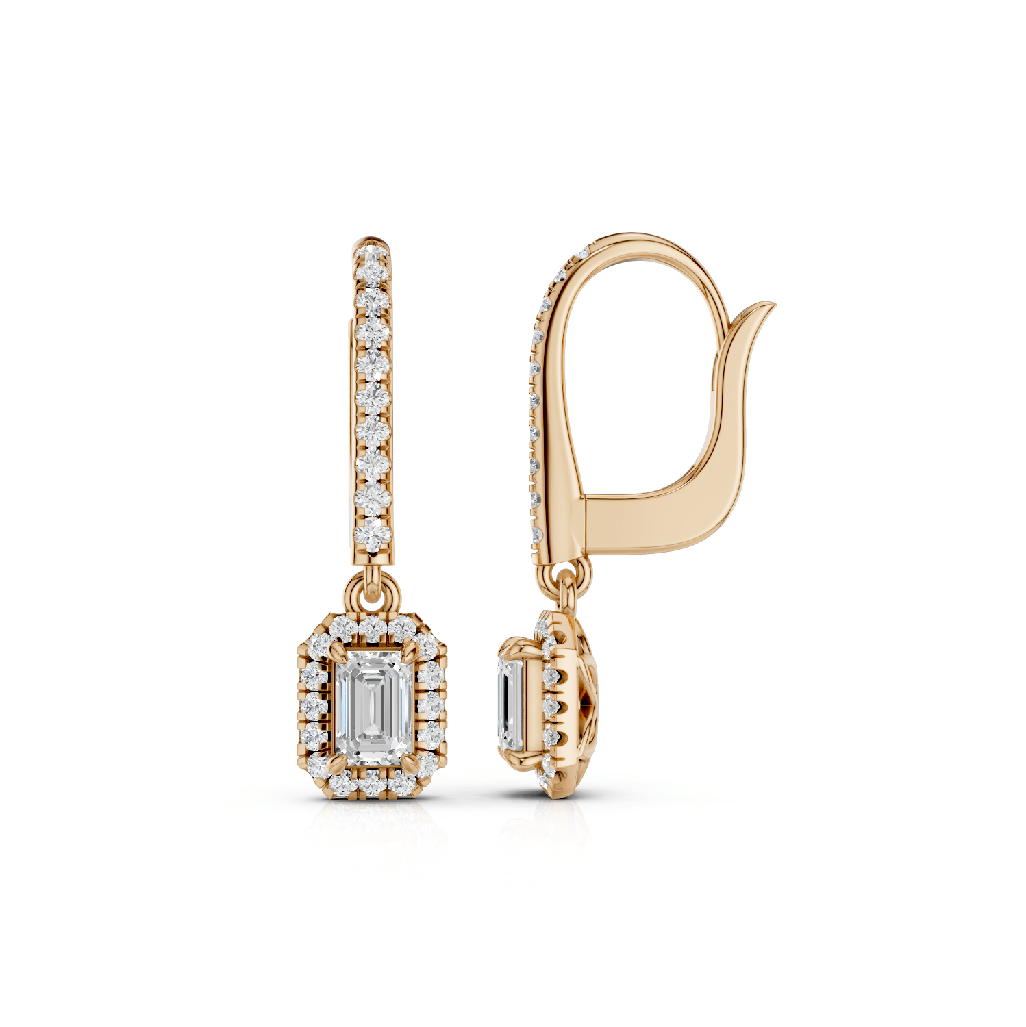 Creolen, hängend EM - Lab Grown B00233 - Darbin Jewelry